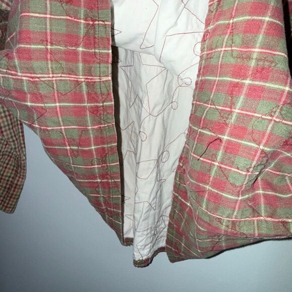 Vintage Handmade Quilted Patchwork Pullover Top Cottagecore Folk Art L - Picture 7 of 12